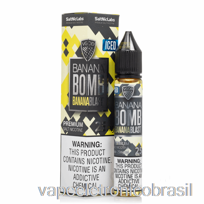 Vape Recarregável Iced Banana Blast - Vgod Saltnic - 30ml 50mg